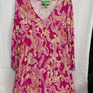 Pappagallo Vneck L/S Dress